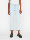 Frame Le Crop Mini Boot Stagger Raw Hem Crop Bootcut Jeans In Multi