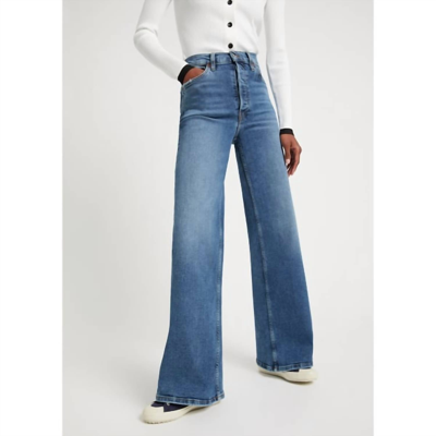 Re/done 70s Ultra High Rise Wide Leg Jeans In Indigo Storm In Multi