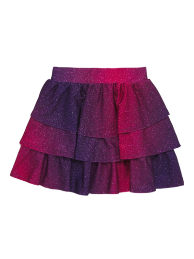 Terez Little Girl's & Girl's Hi-shine Tiered Skirt In Jewel Glitter