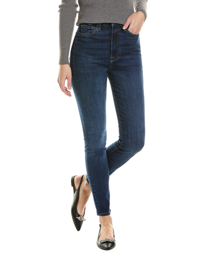 7 For All Mankind Crystal Pocket High Rise Skinny Jeans In Legendary In Blue