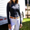 Equisite Elements Of Style Alice Lace Long Sleeve English Hunt Shirt In Black In Black