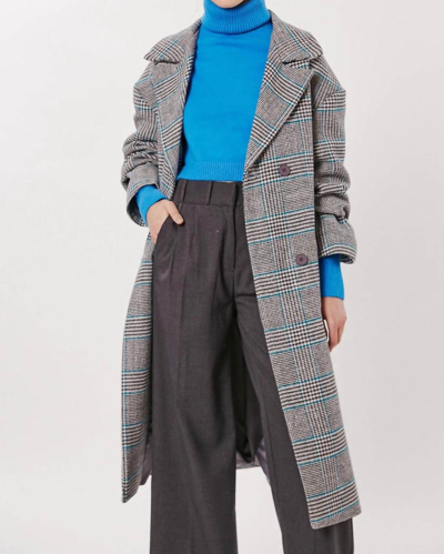 DELUC CHECKED COAT IN GREY