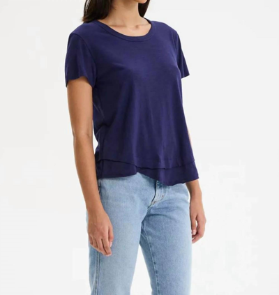 Chrldr Ava Mock Layer Shirt In Blue