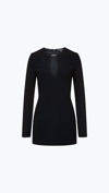 BARBARA BUI FITTED CREPE TUNIC IN BLACK