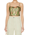 Ulla Johnson Iris Print Silk Crop Camisole In Multi