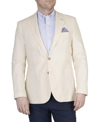 Tailorbyrd Solid Notch Lapel Linen Blend Sport Coat In Ecru