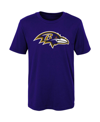 OUTERSTUFF LITTLE BOYS AND GIRLS PURPLE BALTIMORE RAVENS PRIMARY LOGO T-SHIRT