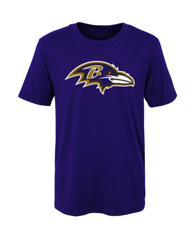 Outerstuff Babies' Little Boys And Girls Purple Baltimore Ravens Primary Logo T-shirt