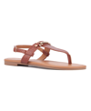 New York And Company Angelica Women's Sandal In Cognac Lizard