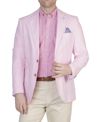 Tailorbyrd Solid Notch Lapel Linen Blend Sport Coat In Lt Pink