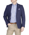 Tailorbyrd Solid Notch Lapel Linen Blend Sport Coat In Navy