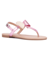 New York And Company Women's Abril Flat Sandal In Pink Combo