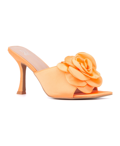 New York And Company Women's Gardenia Heel Slide In Orange Sorbet