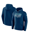 Fanatics Men's  Navy Seattle Kraken Authentic Pro Pullover Hoodie In Navy