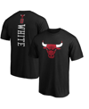 Fanatics Men's  Coby White Black Chicago Bulls Playmaker Name And Number Team T-shirt In Black