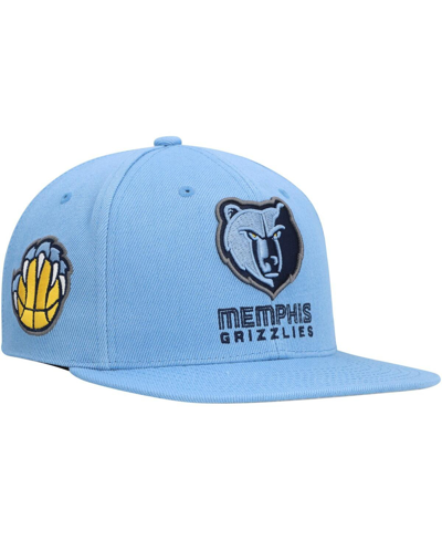 Mitchell & Ness Men's  Light Blue Memphis Grizzlies Side Core 2.0 Snapback Hat