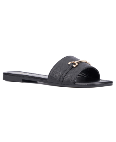 New York And Company Women's Naia Flat Sandal In Black