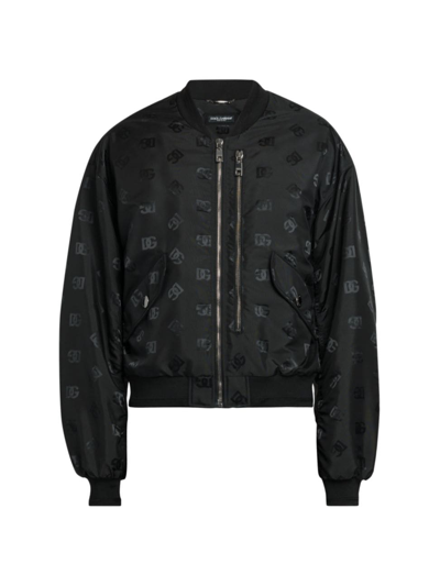 Dolce & Gabbana Men's D & G Nylon Zip-front Jacket In Nero