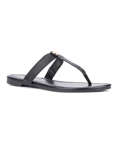 New York And Company Women's Adonia Flat Sandal In Black