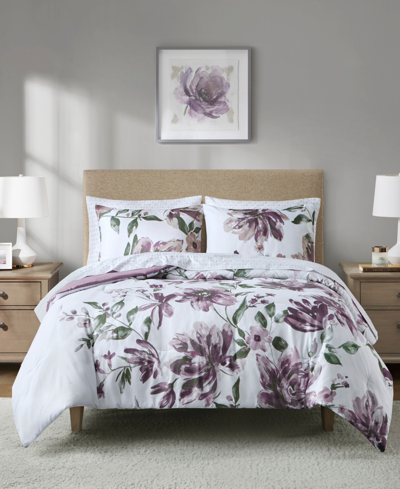 Madison Park Essentials Alice Floral 7-pc. Comforter Set, Queen In Mauve
