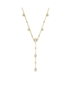 Swarovski Round Cut, Scattered Design, White, Gold-tone Imber Y Necklace In Gold