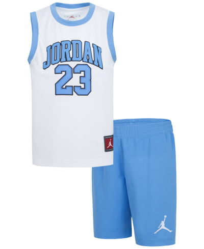 Jordan Kids' Little Boys 23 Jersey Set In University Blue