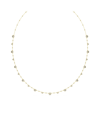 SWAROVSKI ROUND CUT, WHITE, GOLD-TONE IMBER STRAND AGE NECKLACE