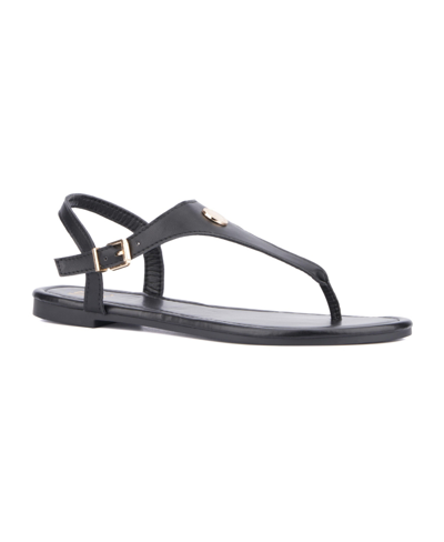 New York And Company Women's Nari Flat Sandal In Black