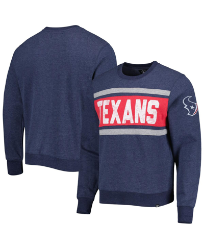 47 Brand Men's ' Heather Navy Distressed Houston Texans Bypass Tribeca Pullover Sweatshirt