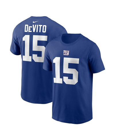 Nike Kids' Big Boys  Tommy Devito Royal New York Giants Player Name And Number T-shirt