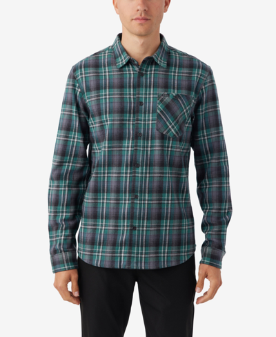 O'neill Men's Redmond Plaid Stretch Flannel Shirt In Ivy Green