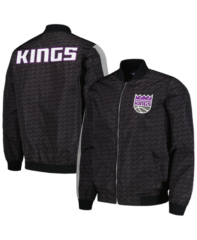 Jh Design Men's  Black Sacramento Kings Full-zip Bomber Jacket