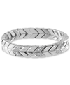 Blackjack Men's Cubic Zirconia Chevron Link Bracelet In Stainless Steel In Steel