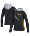 ADIDAS ORIGINALS WOMEN'S ADIDAS BLACK PITTSBURGH PENGUINS REFRESH SKATE LACE AEROREADY PULLOVER HOODIE