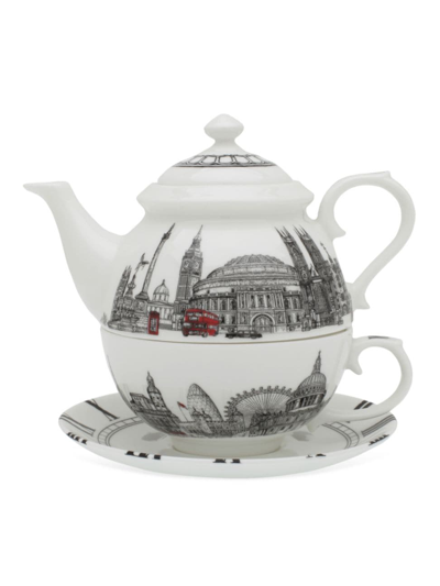 Halcyon Days London Icons 4-piece Tea For One Set In White