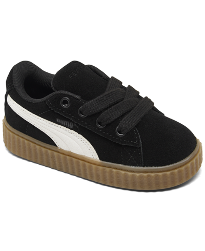 Puma Babies' X Fenty Toddler Girls Creeper Phatty Casual Sneakers From Finish Line In Black,white