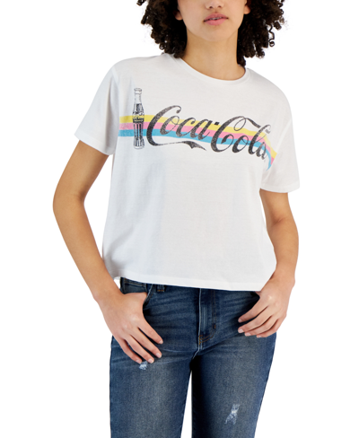 Grayson Threads, The Label Juniors' Coca-cola Graphic T-shirt In White