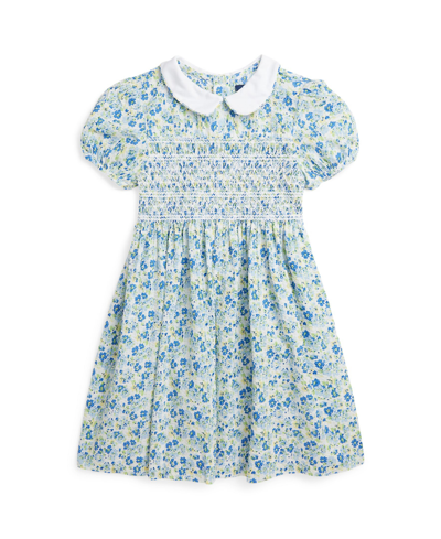 Polo Ralph Lauren Kids' Toddler And Little Girls Floral Smocked Cotton Seersucker Dress In Alma Floral