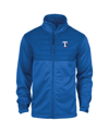 DUNBROOKE MEN'S DUNBROOKE HEATHER ROYAL TEXAS RANGERS EXPLORER FULL-ZIP JACKET