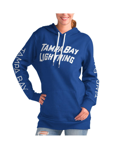 G-III 4HER BY CARL BANKS WOMEN'S G-III 4HER BY CARL BANKS BLUE TAMPA BAY LIGHTNING OVERTIME PULLOVER HOODIE