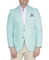 Tailorbyrd Solid Notch Lapel Linen Blend Sport Coat In Seafoam