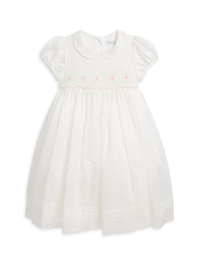 Polo Ralph Lauren Kids' Little Girl's Smocked Silk-blend Dress In White