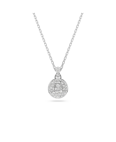 SWAROVSKI WHITE, RHODIUM PLATED OR GOLD-TONE OR ROSE-GOLD TONE METEORA PENDANT NECKLACE