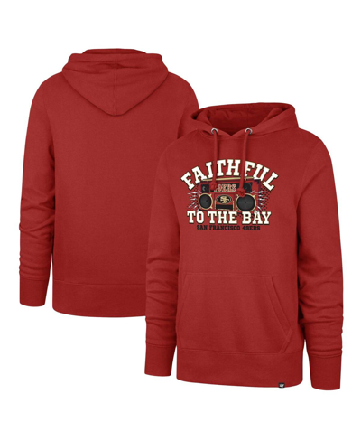 47 Brand Men's ' Scarlet San Francisco 49ers Faithful To The Bay Regional Headline Pullover Hoodie