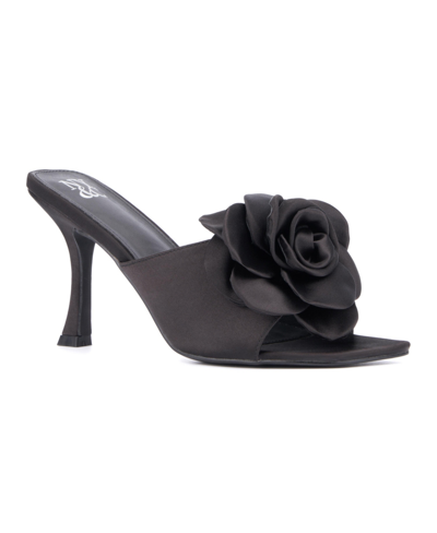 New York And Company Women's Gardenia Heel Slide In Black