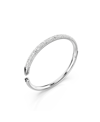 SWAROVSKI SNOW PAVE, WHITE, RHODIUM PLATED OR ROSE GOLD-TONE METEORA BANGLE BRACELET