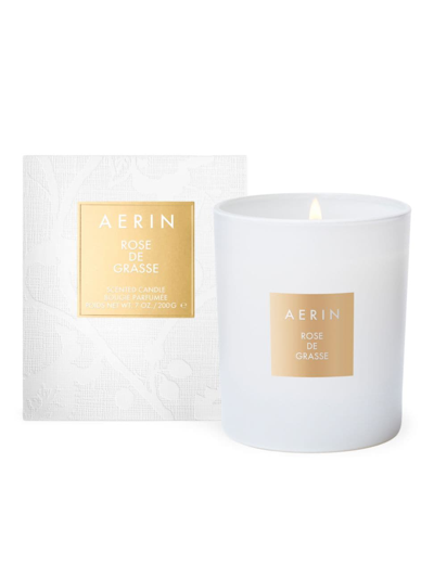 Aerin Women's Rose De Grasse Scented Candle In White