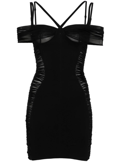Mugler Corset-style Multi-straps Dress In Black
