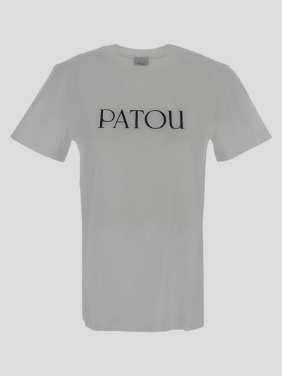 Patou Logo Cotton Jersey T-shirt In White