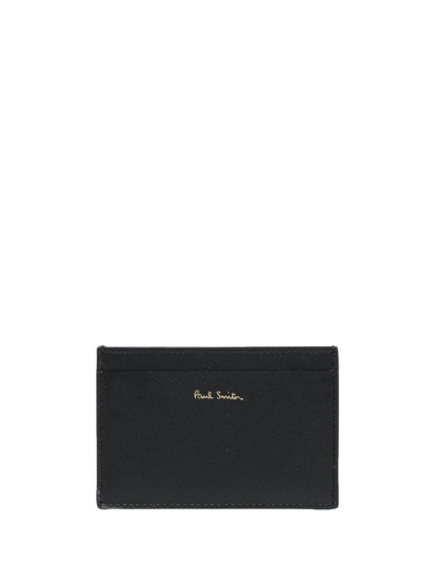 Paul Smith Printed Leather Cardholder In Black